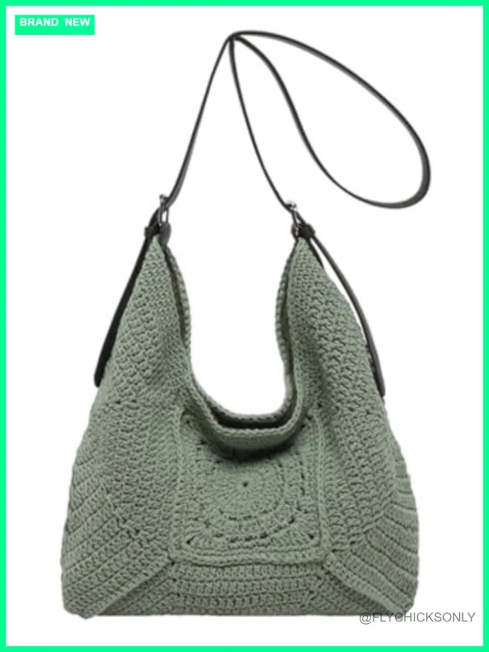 Bohemia Crochet Macrame Hobo Shoulder Beach Crossbody Bag Tote